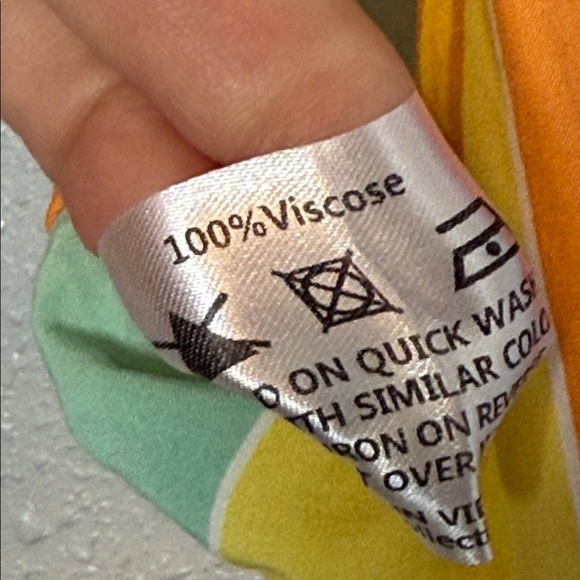 Modcloth X Collectif Prismatic Tie Front Rainbow Stripe Heart Button Blouse XS - Picture 4 of 5